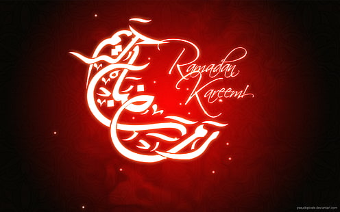 Ramadan Kareem, red background with text overlay, Festivals / Holidays, Ramadan, eid, festival, holiday, HD wallpaper HD wallpaper