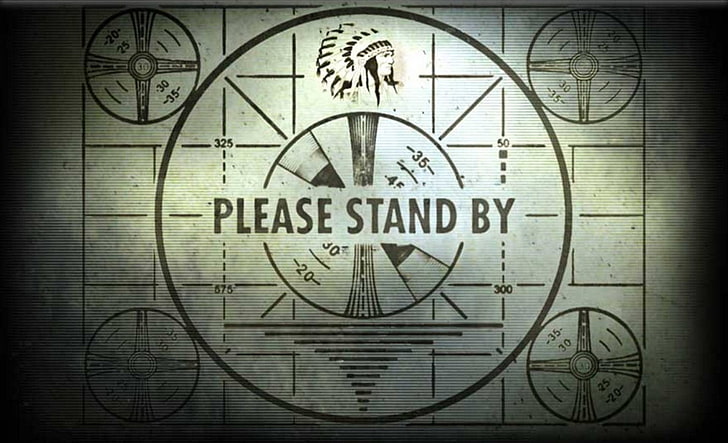 please stand by logo, test patterns, Fallout, video games, HD wallpaper