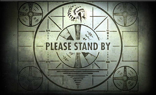 por favor, espera por el logo, patrones de prueba, Fallout, videojuegos, Fondo de pantalla HD HD wallpaper