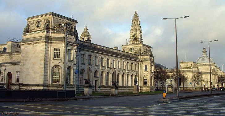 Cardiff, ayuntamiento de Cardiff, Reino Unido, Gales, Fondo de pantalla HD