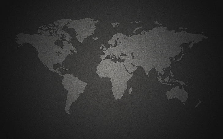  Tierra, el mundo, fondo negro, mapa mundial, el continente, Fondo de pantalla HD