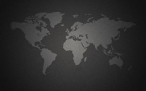 الأرض ، العالم ، خلفية سوداء ، خريطة العالم ، القارة، خلفية HD HD wallpaper