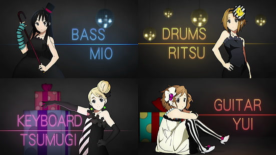 K-ON !, Akiyama Mio, Hirasawa Yui, Kotobuki Tsumugi, Tainaka Ritsu, Sag nicht faul, HD-Hintergrundbild HD wallpaper