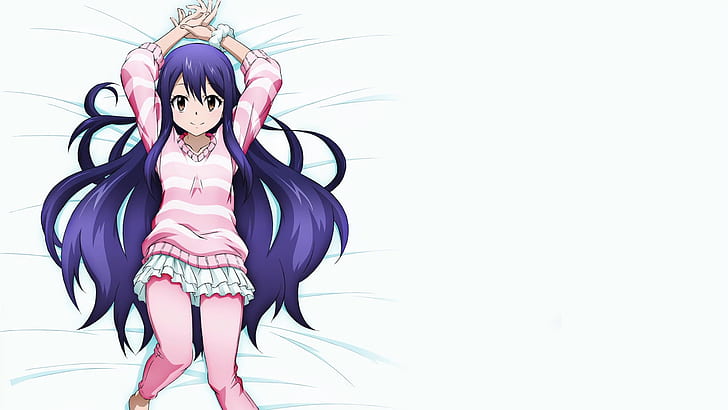 Fairy Tail, Anime, Marvell Wendy, auf dem Rücken liegend, HD-Hintergrundbild
