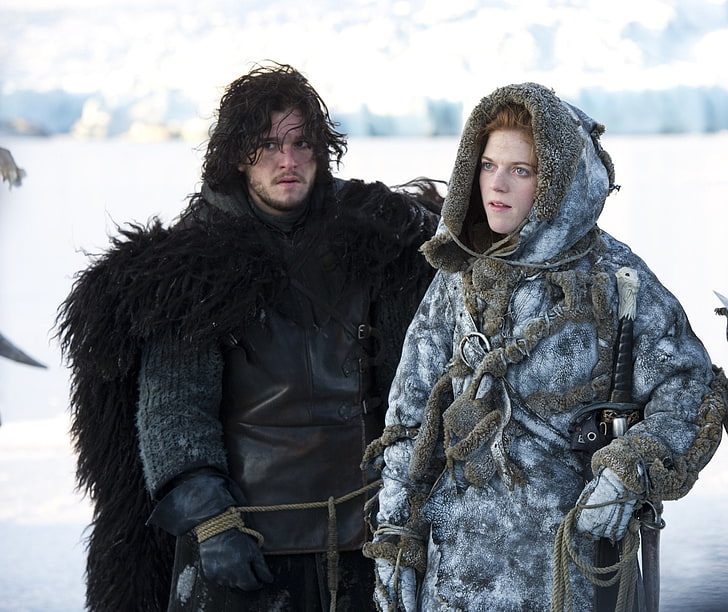 Fernsehserie, Game Of Thrones, Jon Snow, Kit Harington, Rose Leslie und Ygritte (Game of Thrones), HD-Hintergrundbild