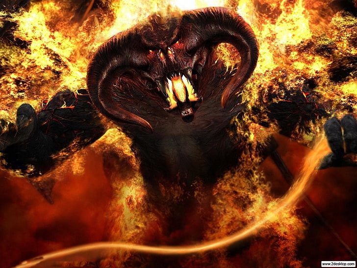 filmer, The Lord of the Rings, The Lord of the Rings: The Fellowship of the Ring, Balrog, HD tapet