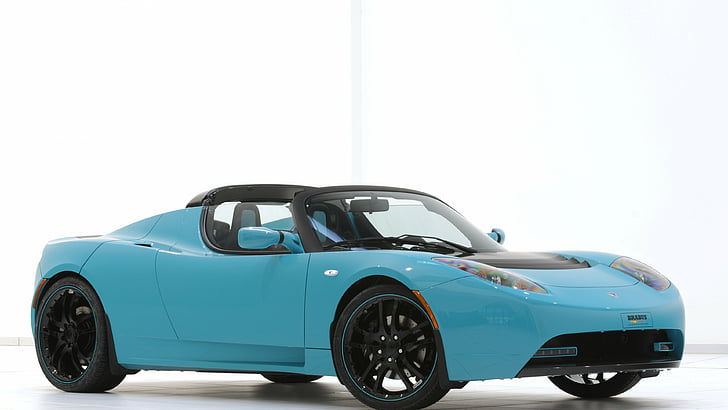 Tesla Roadster Sport, schnellste Elektroautos, Sportwagen, Elektroautos, blau, HD-Hintergrundbild