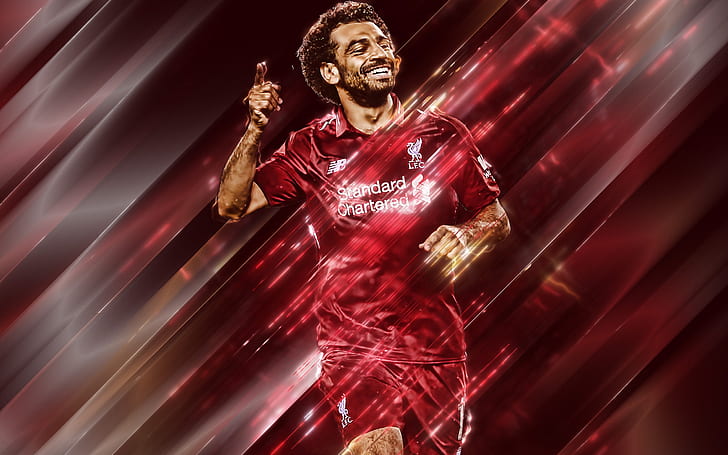 Calcio, Mohamed Salah, egiziano, Liverpool F.C., Sfondo HD
