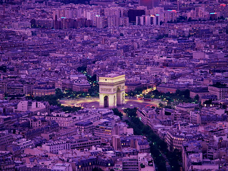 Triumfbågen Paris Frankrike HD, Triumfbågen Paris Frankrike, världen, resor, resor och världen, Paris, de, Frankrike, Arc, Triomphe, HD tapet