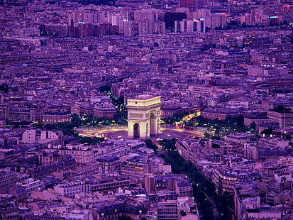 Arco del Triunfo París Francia HD, arco del triunfo París Francia, mundo, viajes, viajes y mundo, París, Francia, arco, triunfo, Fondo de pantalla HD HD wallpaper