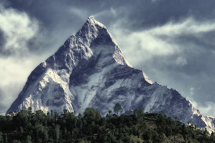 네팔, 안나푸르나, 마차푸차레, HD 배경 화면