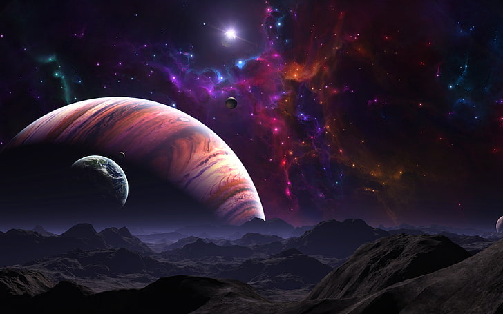 Imagination - Une planète géante près de notre planète, Fond d'écran HD