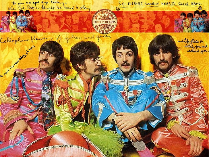 비틀즈 세인트 페퍼스 클럽 밴드 포스터, 밴드 (음악), 비틀즈, HD 배경 화면