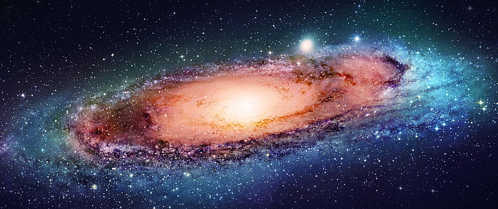 коричневая галактика цифровые обои, галактика, HD обои