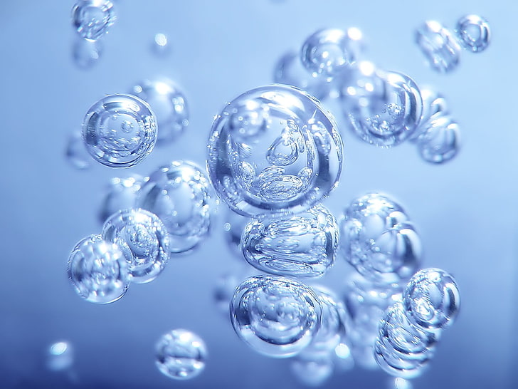 water baubles wallpaper, bubbles, Water, the air, HD wallpaper