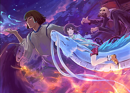 Studio Ghibli, Spirited Away, anime, Chihiro, HD wallpaper HD wallpaper