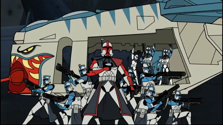 tekstil cetak hitam putih, Star Wars: The Clone Wars, clone trooper, Republic Galactic, Low Altitude Assault Transport, ARC Troopers, Wallpaper HD