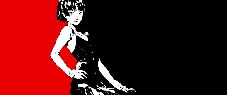Seri Persona, JRPGs, Shin Megami Tensei Series, anime girls, Makoto Niijima, Persona 5, video game, anime, Wallpaper HD