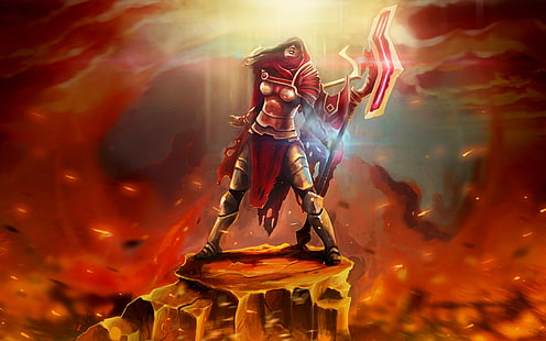 Tapeta postać trzymająca długi miecz, Dota 2, Dota, Legion Commander, Tapety HD HD wallpaper