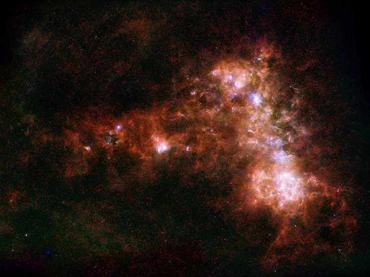 cloud, magellanic, nebulae, outer, small, space, spitzer, stars, telescope, HD wallpaper