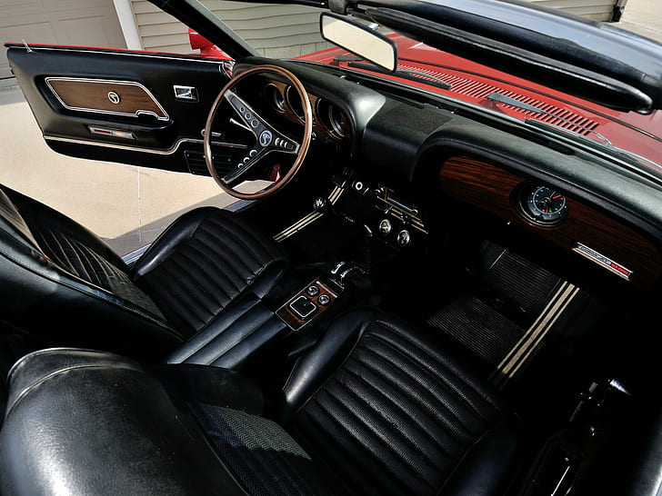 1969, klassisk, cabriolet, ford, gt500, muskel, mustang, Shelby, HD tapet