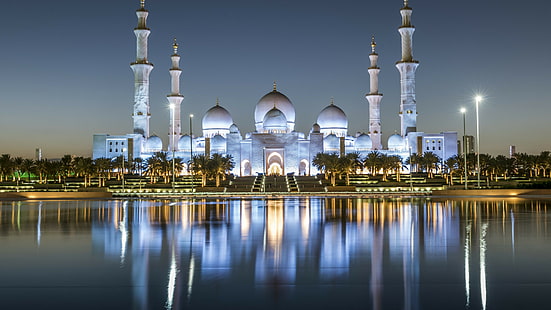 Sheikh Zayed Mosque, Abu Dhabi, 4k, HD-Hintergrundbild HD wallpaper