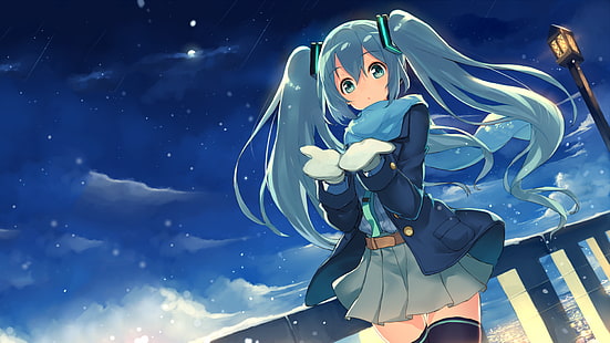 Schnee, Vocaloid, Hatsune Miku, HD-Hintergrundbild HD wallpaper