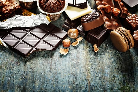 الغذاء والحلويات والشوكولاته، خلفية HD HD wallpaper