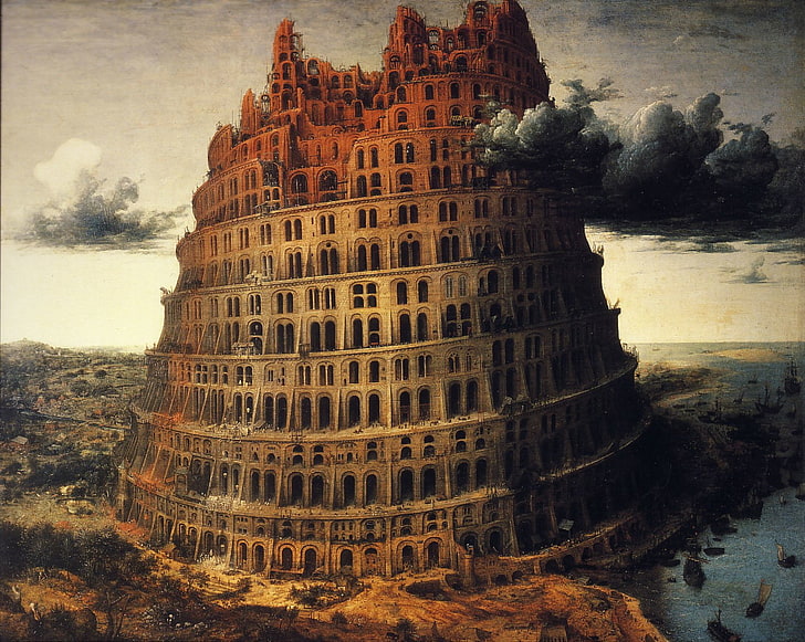 Адът на Данте, Sci Fi, City, Babel Tower, HD тапет