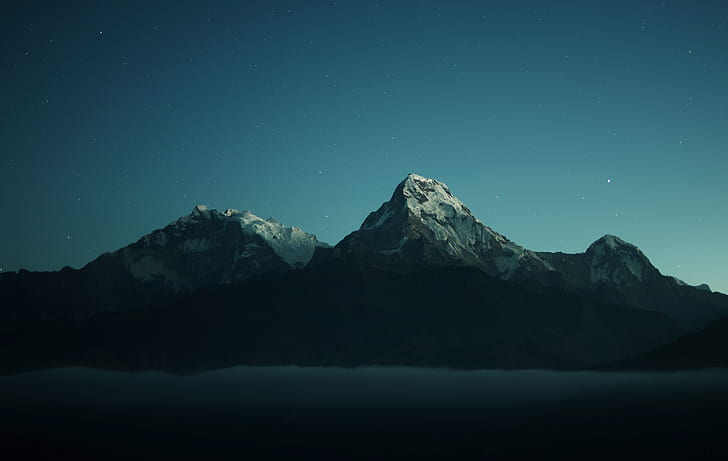 Bukit Poon, Ghorepani, Pegunungan, Nepal, Matahari Terbenam, 4K, Wallpaper HD