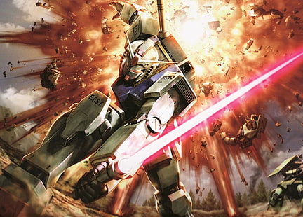 мех, Gundam, робот, RX-78 Gundam, HD тапет HD wallpaper
