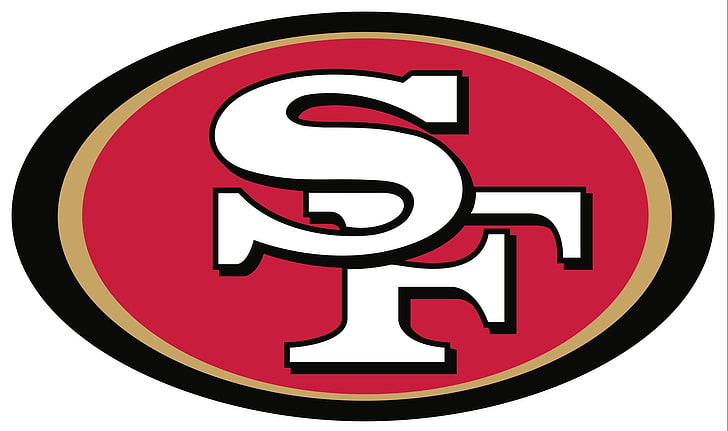 San Francisco 49ers logotyp, San Francisco 49ers, fotboll, logotyp, HD tapet