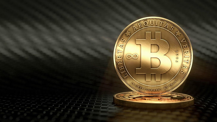 money, bitcoin, coin, cryptocurrency, gold, currency, metal, HD wallpaper