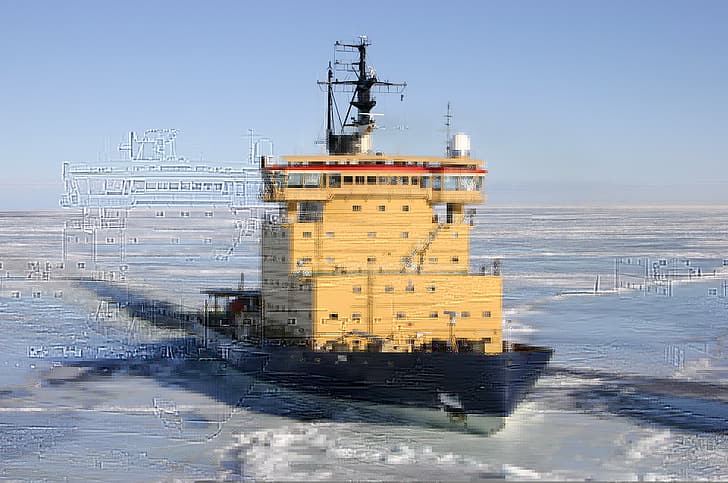 ice, sea, winter, ship, sweden, ice-breaker, ymer, bothnia, HD wallpaper