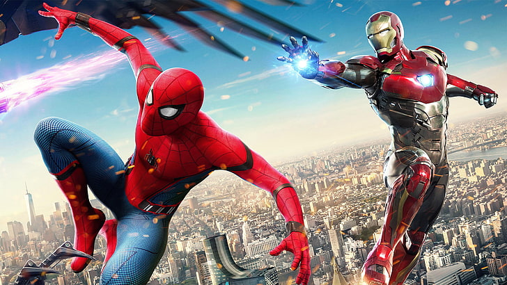 2017, Spider-Man: Homecoming, 4K, Iron Man, HD tapet