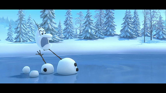 Olaf in Frozen Movie, movie, frozen, disney, olaf, HD wallpaper HD wallpaper