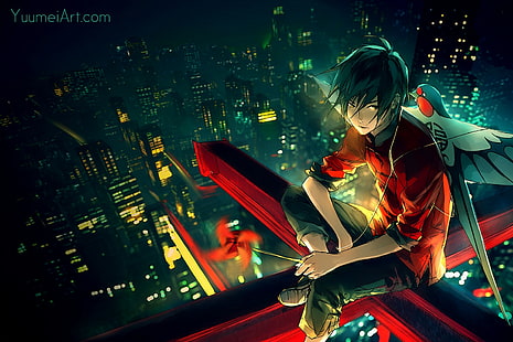 Alleine, Anime Boys, Himmel, Fantasy Art, Anime, Landschaft, Artwork, Stadt, HD-Hintergrundbild HD wallpaper