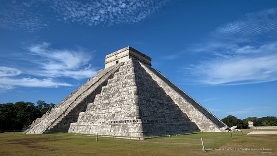 El Castillo, Ruines de Chichen Itza, Péninsule du Yucatan, Mexique, Monuments, Fond d'écran HD HD wallpaper