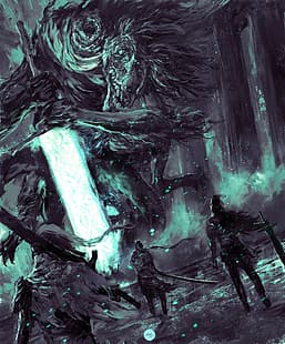 ศิลปะแฟนตาซีงานศิลปะ Bloodborne Moonlight Blade, วอลล์เปเปอร์ HD HD wallpaper