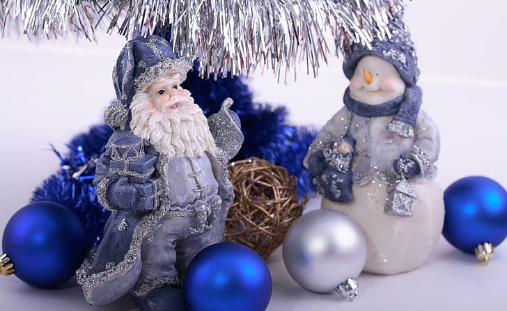 papai noel, boneco de neve, ano novo, decorações de natal, enfeites, boneco de neve e papai noel figura cerâmica, papai noel, boneco de neve, ano novo, decorações de natal, enfeites de natal, HD papel de parede