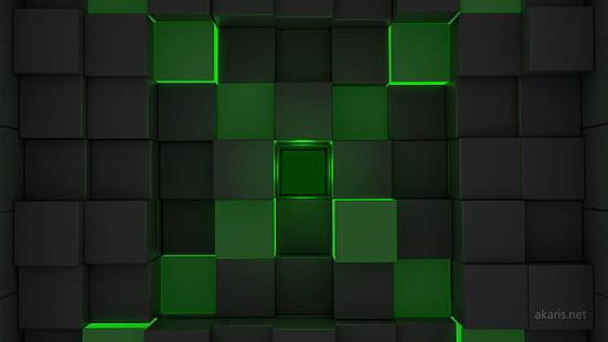 куб, 3d, hd, 4k, кубики, девиантарт, HD обои HD wallpaper