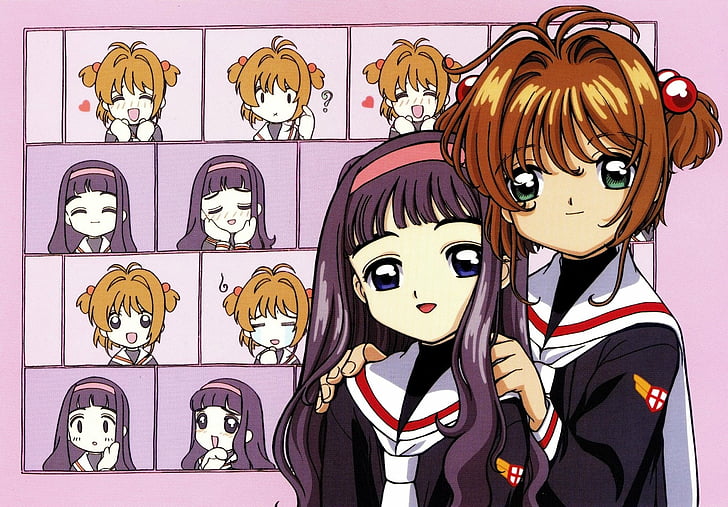Anime, Cardcaptor Sakura, Sakura Kinomoto, Tomoyo Daidouji, Sfondo HD