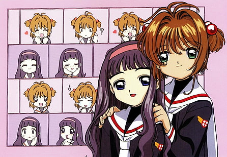 อะนิเมะ, Cardcaptor Sakura, Sakura Kinomoto, Tomoyo Daidouji, วอลล์เปเปอร์ HD HD wallpaper