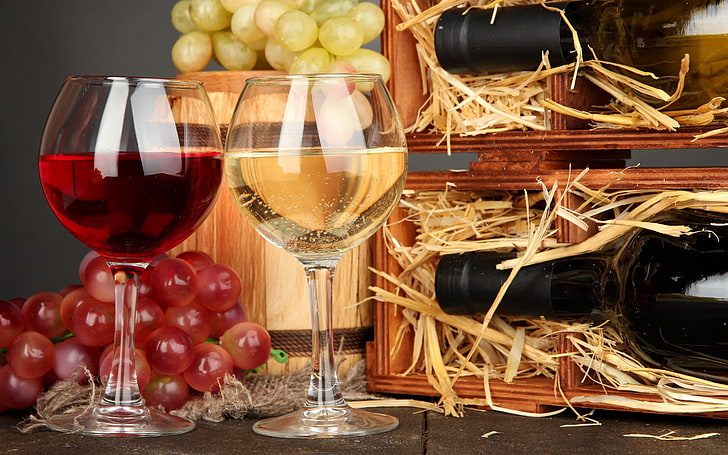 напитка, вино, грозде, HD тапет