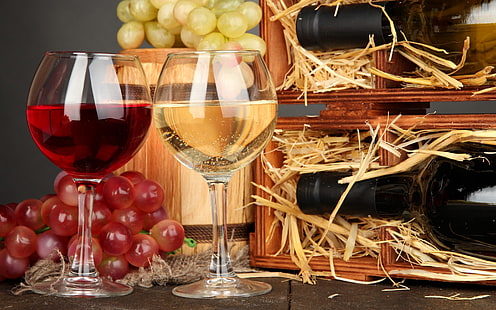 الشراب والنبيذ والعنب، خلفية HD HD wallpaper