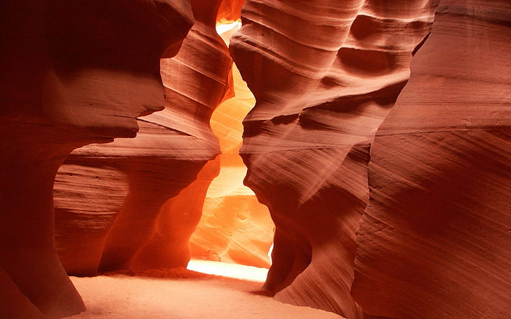 Arizona, alam, batu, ngarai, batu, oranye, merah, Antelope Canyon, Wallpaper HD
