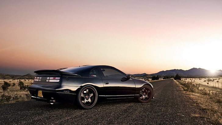 black and white coupe die-cast model, Nissan 300ZX, HD wallpaper