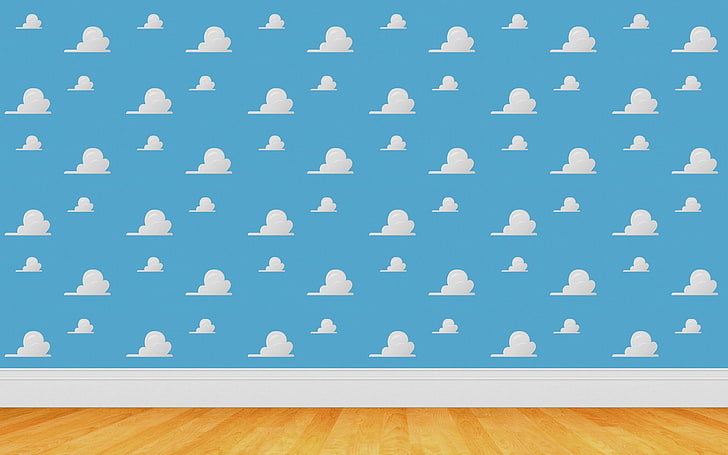 white clouds lot wallpaper, Toy Story, HD wallpaper