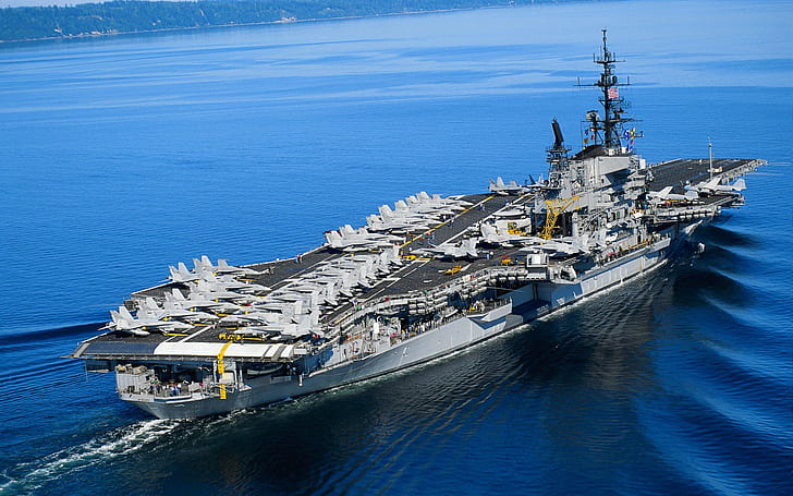 軍艦、USSミッドウェイ（CV-41）、空母、軍艦、 HDデスクトップの壁紙