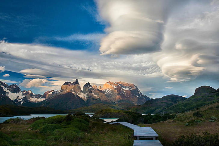 landscape photo brown and green mountains during daytime, torres del paine national park, torres del paine national park, Torres Del Paine National Park, landscape, photo, brown, green mountains, daytime, Christopher Michel, mountain, nature, mountain Peak, outdoors, scenics, cloud - Sky, sky, travel, summer, mountain Range, beauty In Nature, HD wallpaper